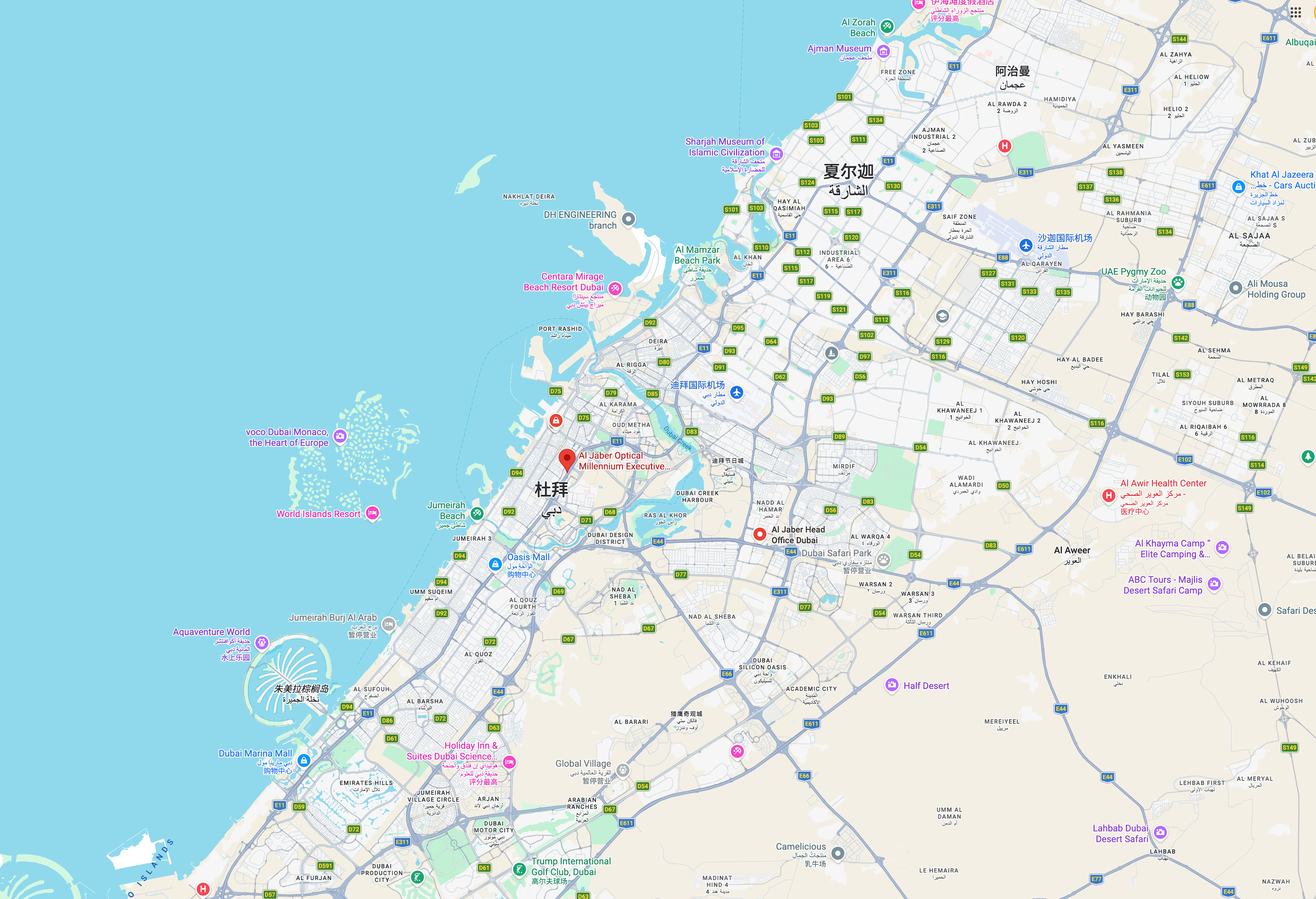 Leczcore clinic location map in Dubai